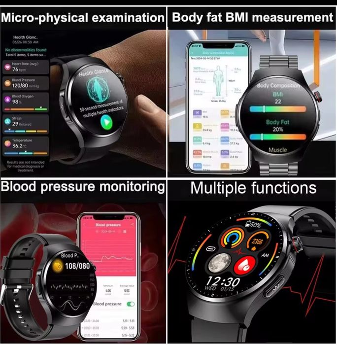 Смарт часы медицинского класса GPS, NFC, amoled