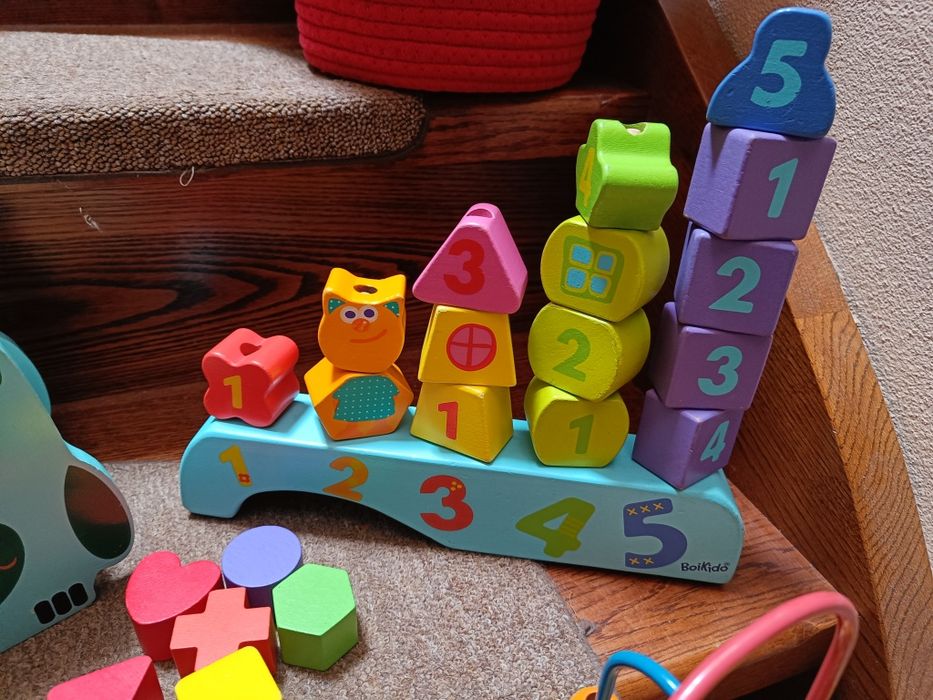 Zabawki drewniane tildo sorter brio wbijak klocki btoys przeplatanka