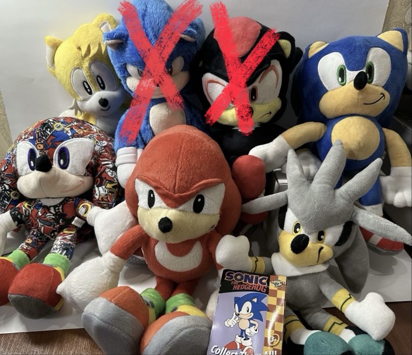 Мʼякі іграшки Сонік, Sonic, Іжак Шедоу, Ехидна Наклз…
