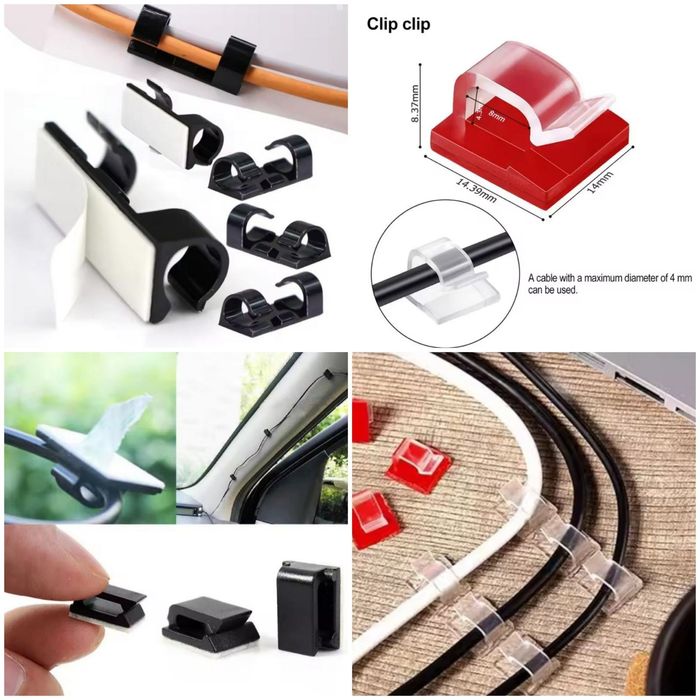 Органайзер для кабелю в машину, тримач проводів на робочий стіл