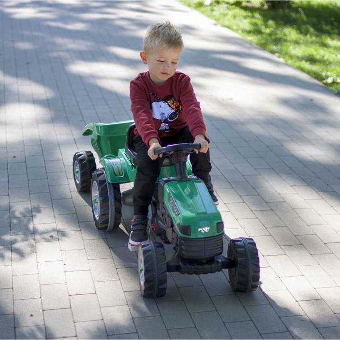 WOOPIE Traktor na Pedały Farmer GoTrac MAXI z Przyczepą – Zielony