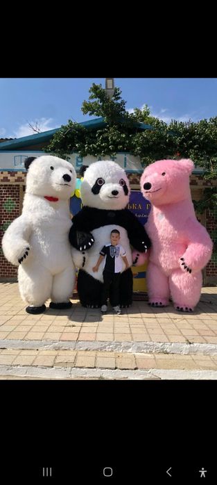 Заказать белого мишку на день рождения  мишка панда  аниматоры