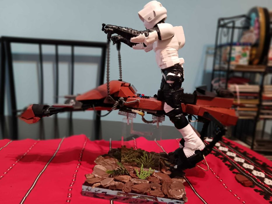 Star Wars:Speederbike com Scout Trooper