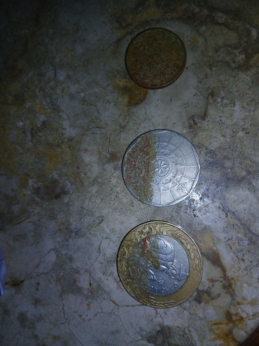 3 moedas de escudos