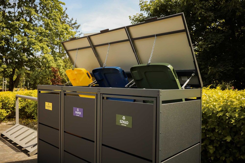 Zabudowy koszy na śmieci Obudowy na kosze Top Box 3x120L premium