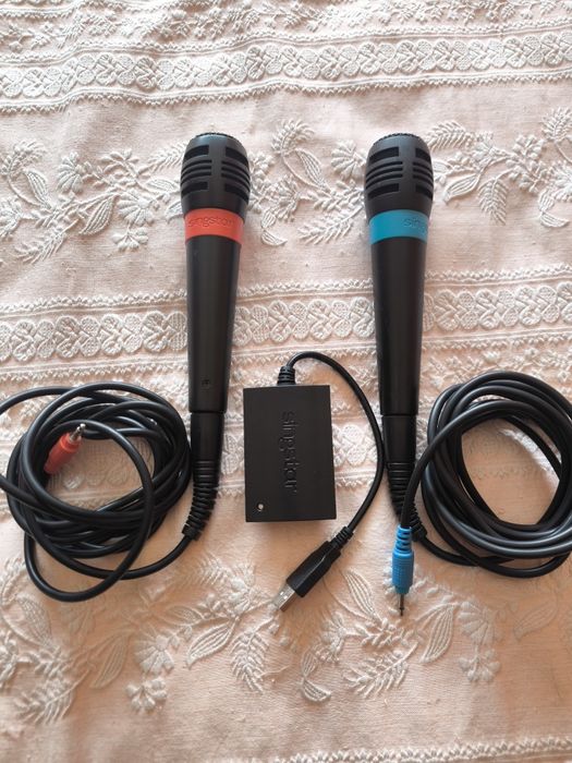 Microfones Singstar PS2 com Receptor