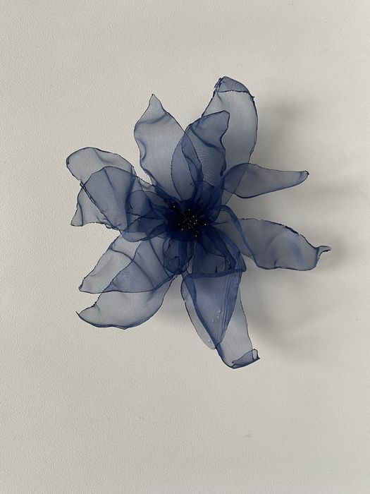 Broszka kwiat granatowa #handmade #boho #klasyk #glamour #viral #insta