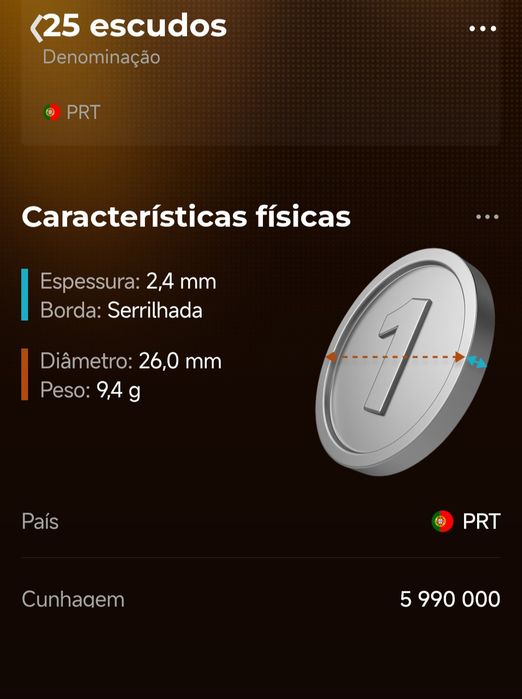 3 Moedas antigas de Portugal