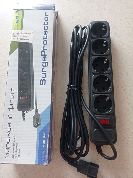 Сетевой фильтр для компьютера 4.5м