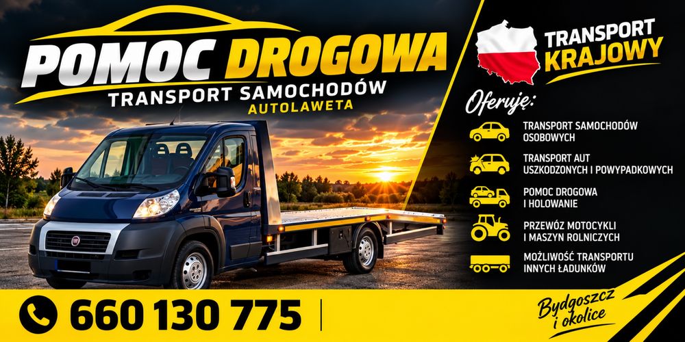 Pomoc drogowa AUTOLAWETA BYDGOSZCZ – transport samochodów