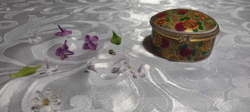 puzderko róże kwiaty vintage retro