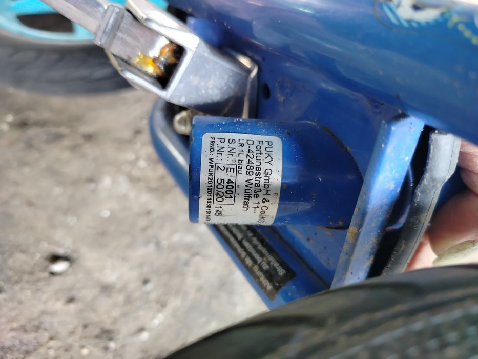 Rowerek biegowy puky 12 cali niebieski