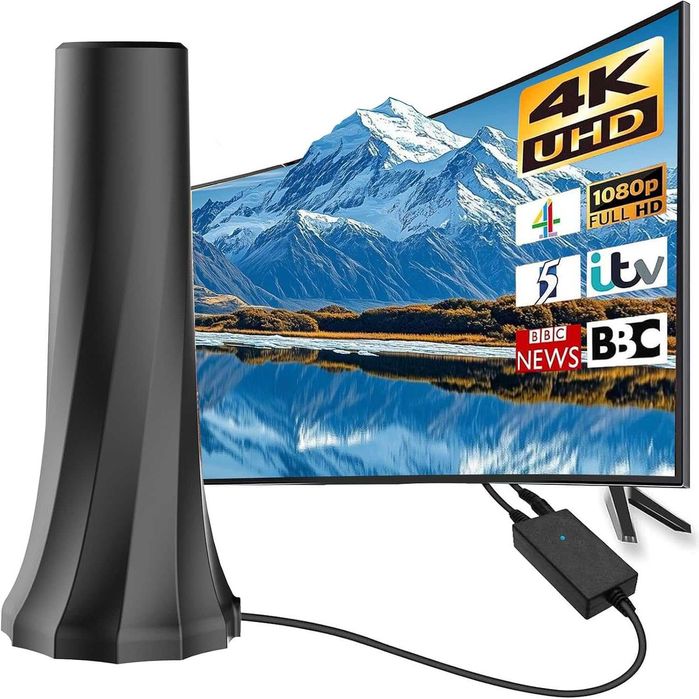Antena DVB-T / DVB-T2 Digital TV – wysoki zysk, podstawa magnetyczna