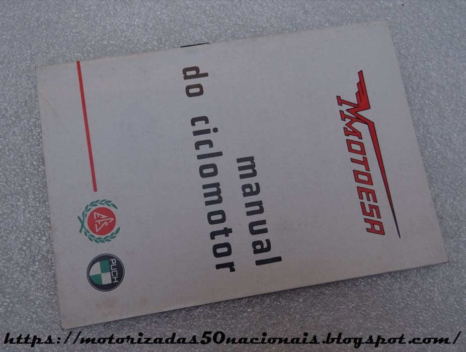 Manual do Ciclomotor Motoesa / EFS / Puch (artigo de colecionador)