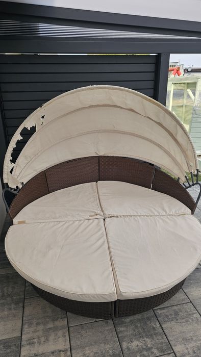 Ratanowa wyspa/leżanka