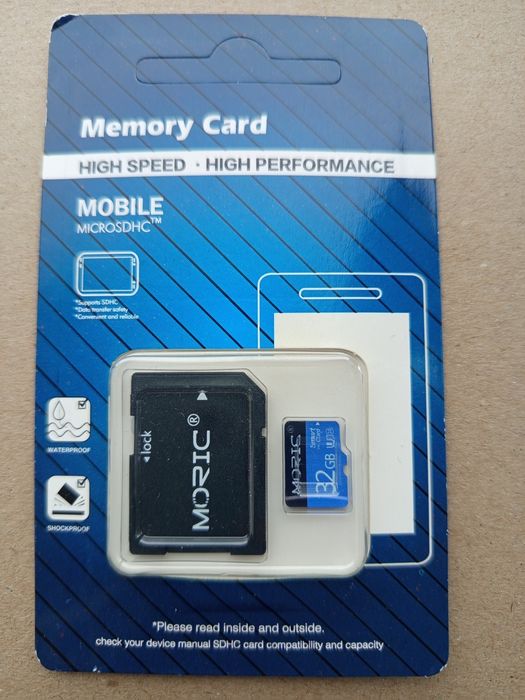 Карта пам'яті micro SD MORIC 32GB class 10 Карта памяти + адаптер