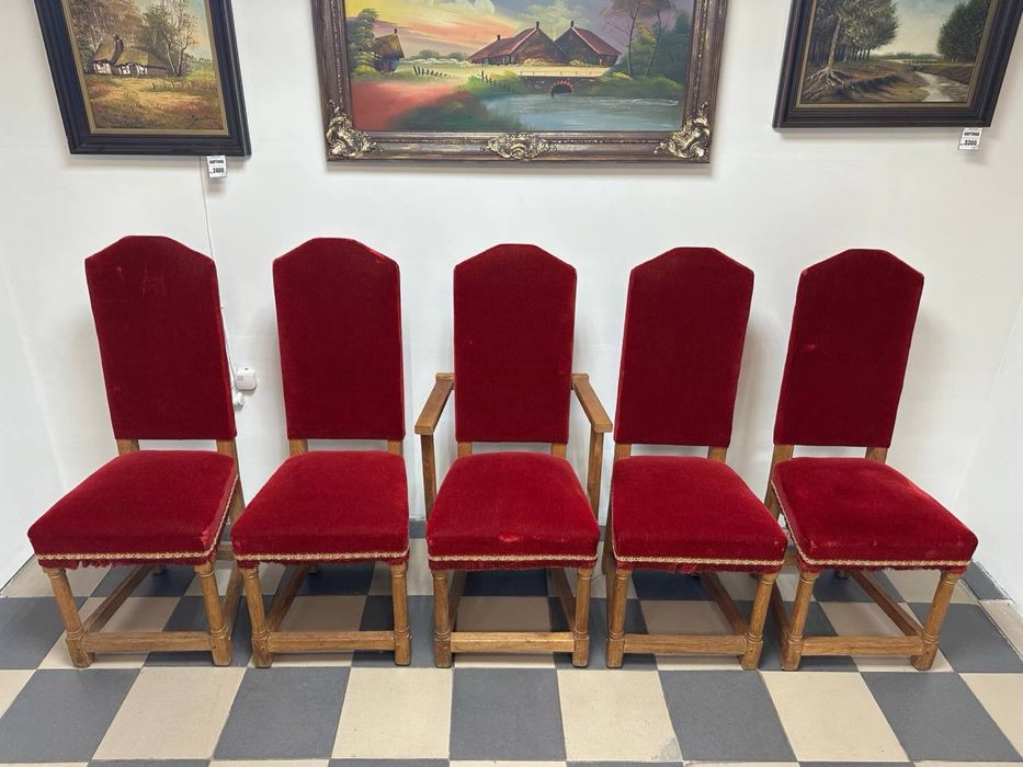 Крісла дерево стільці оксамит бархат 0262