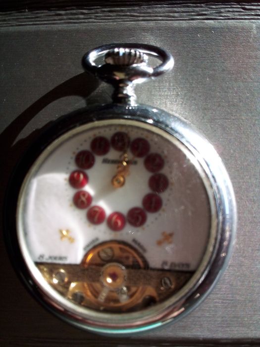 Relogio de bolso corda 8dias