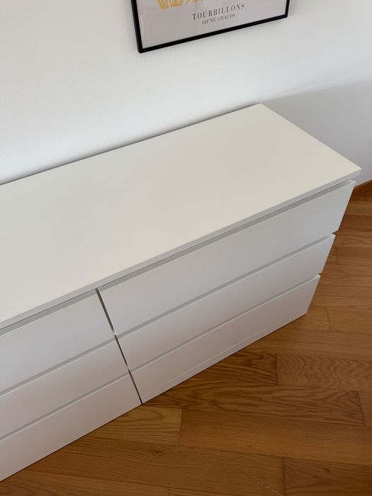 Cómoda IKEA MALM 6 gavetas branca – como nova
