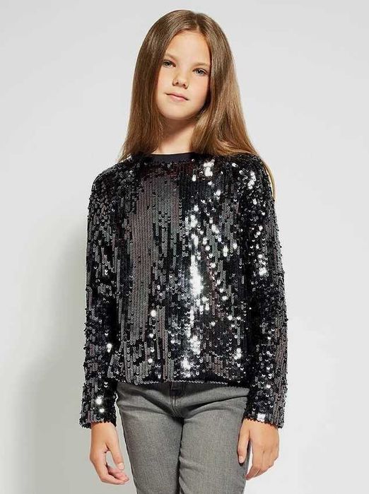 Нарядный блестящий свитер батник с пайетками John Lewis 10 лет