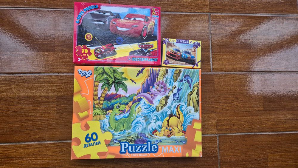 Пазли g toys тачкі 3+ 70 шт пазли машини пазли дінозаври