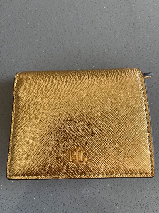 Ralph lauren original. кошелек натуральная кожа золотой