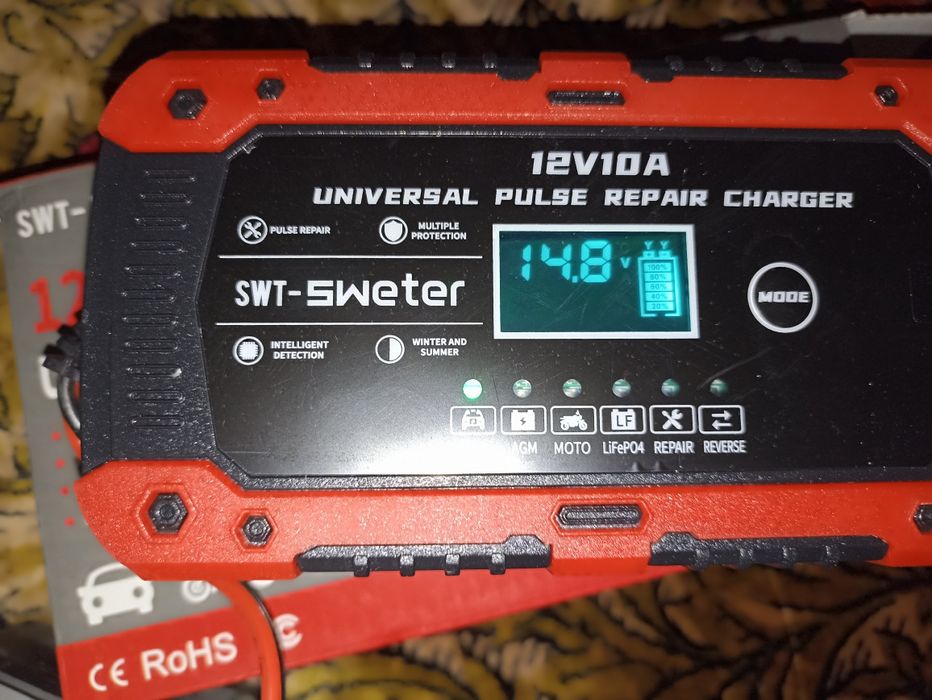 Зарядний пристрій 12v 10A авто, мото, repair, lifepo4