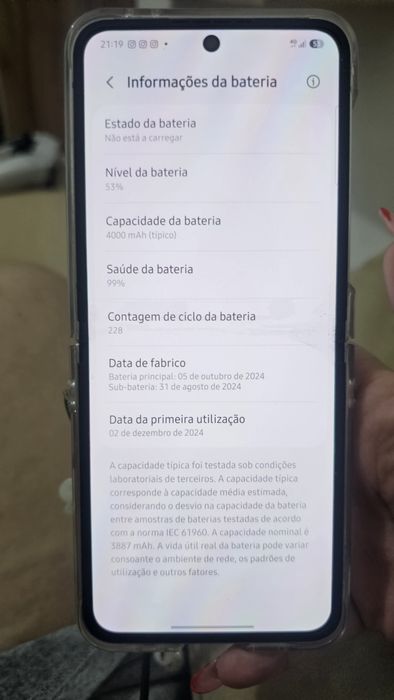 Samsung flip 6 branco