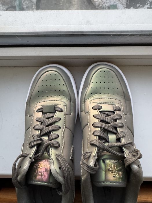 Кросівки Nike Air Force 1 Upstep Low Shine Metallic Holographic Green
