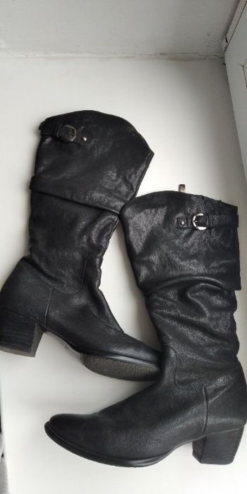 Cапоги женские обувь фабричные чёрные