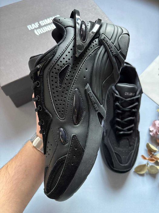 Raf Simons Cylon-21 черные мужские кроссовки черные оригинал зима деми