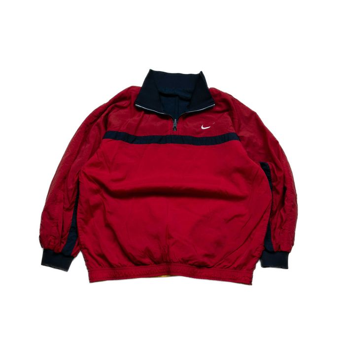90's Nike boxy halfzip kurtka dresowa dwustronna M