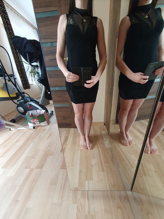 Sukienka Guess czarna r.S. nowa. Śliczna. Krótka