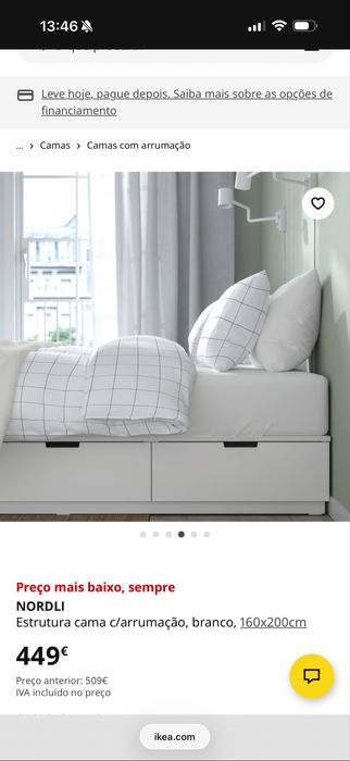 Cama ikea Nordli 160x200