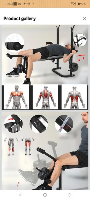 Banco musculação completo