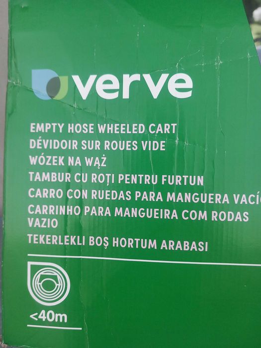 Wózek na wąż ogrodowy na kółkach 40 verve