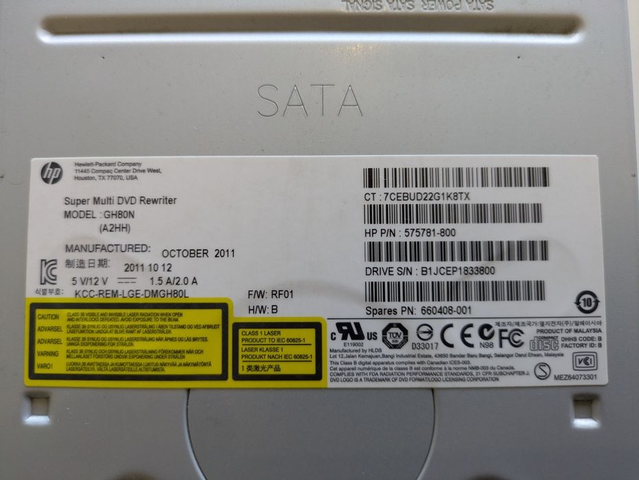 Leitor/Gravador DVD HP GH80N