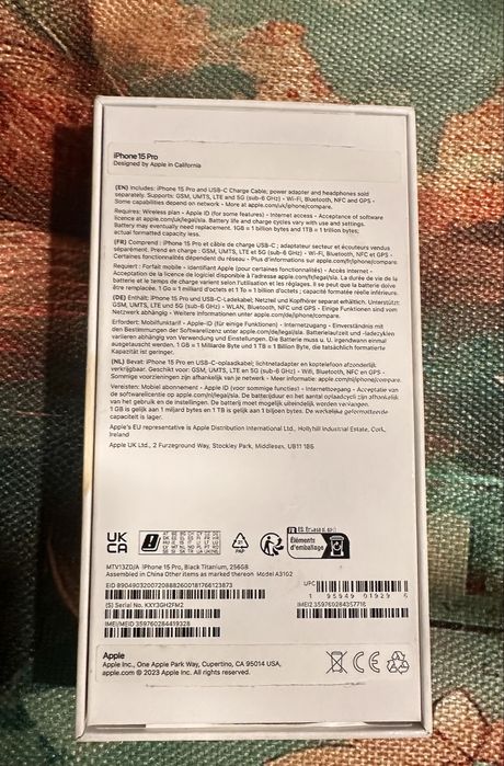 Iphone 15 pro  256g titanium preto