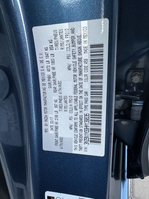 Mazda 3 2017 Grand Touring hatchback