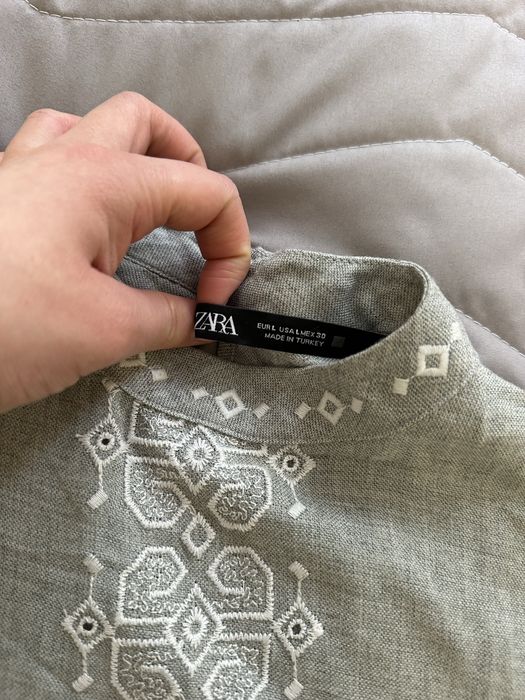 Вишиванка zara сіра