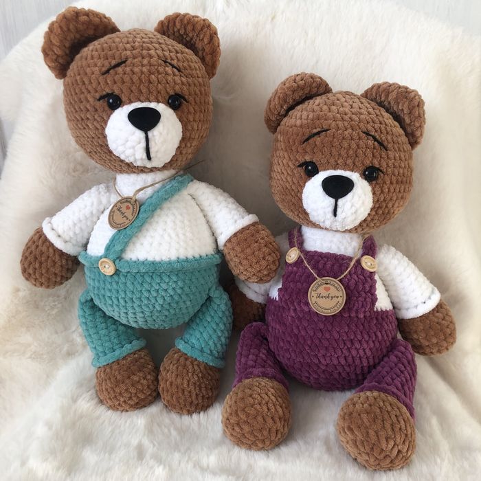 Miś ręcznie robiony na szydełku. Duży 35 cm. NA ZAMÓWIENIE