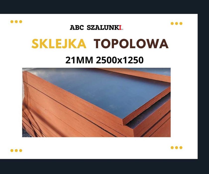 Sklejka szalunkowa topolowa klasa A premium strop