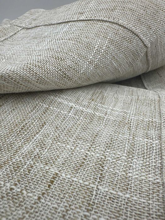 Par de cortinas linho Miulee 140×245 cm com ilhós natural