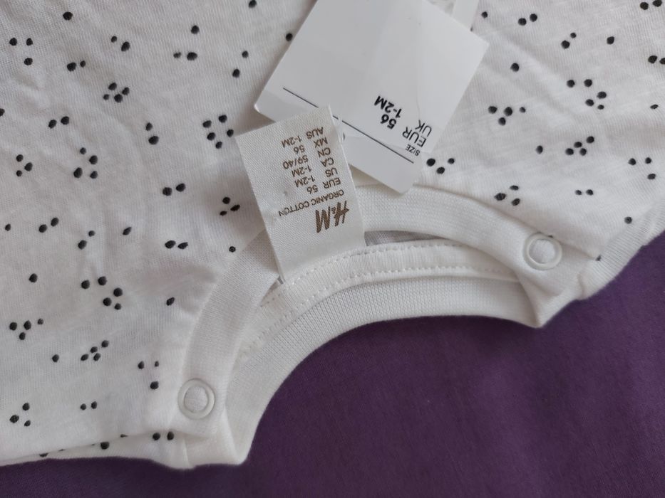 Дитяча футболка сукня туніка плаття для немовля дівчинки від H&M 56 см