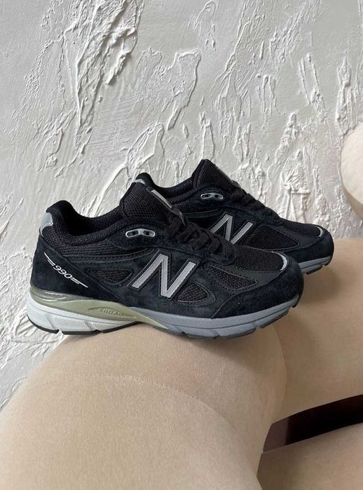!SALE! New Balance 990 V4 Made In USA Black Grey 37 38 39 40 41 42 43 44 45