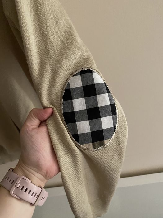Burberry sweter nude kardigan M L 38 40 beżowy