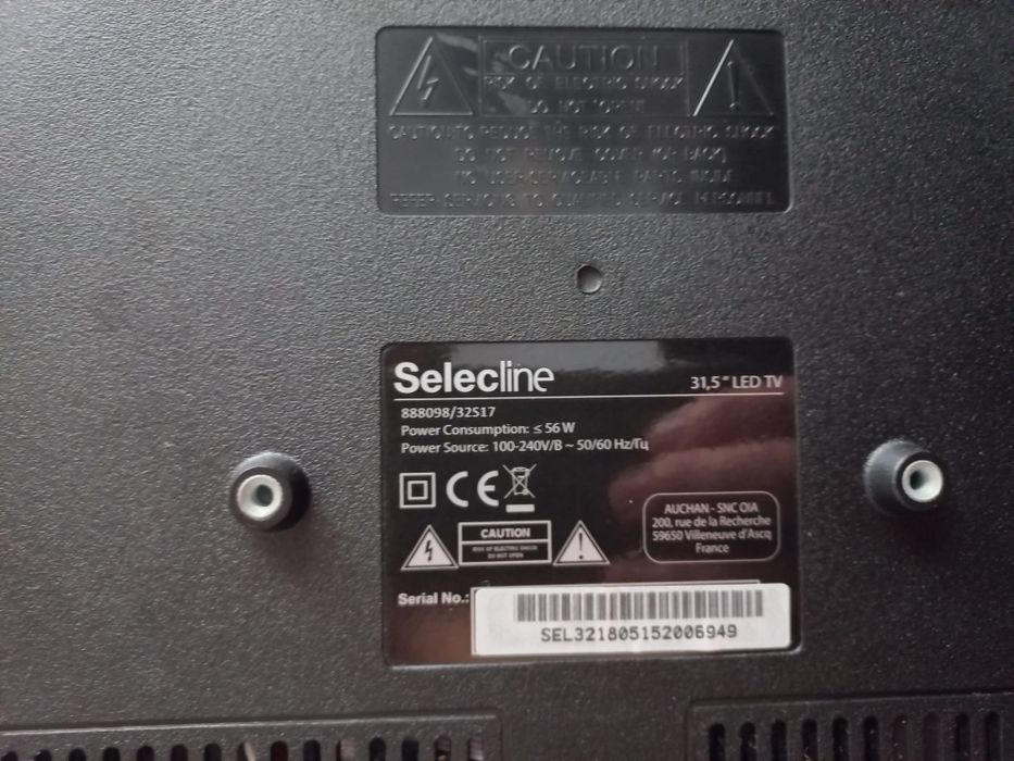 Tv  Selecline de 32 polegadas é para peças;