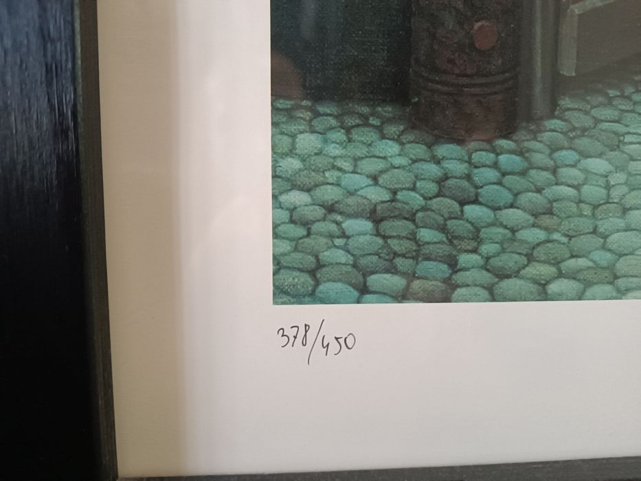 Jacek Yerka - Raj w podwórzu(378/450)-A2 inkografia certyfikat