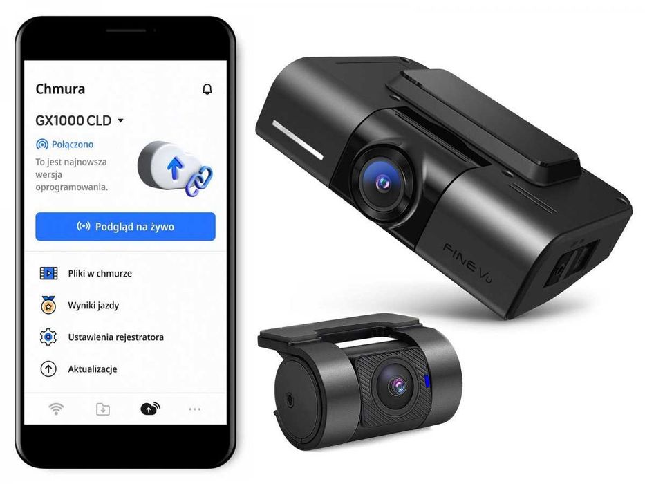 Wideorejestrator FineVu GX1000 QHD FHD 128 GB MODEM LTE Kielce montaż