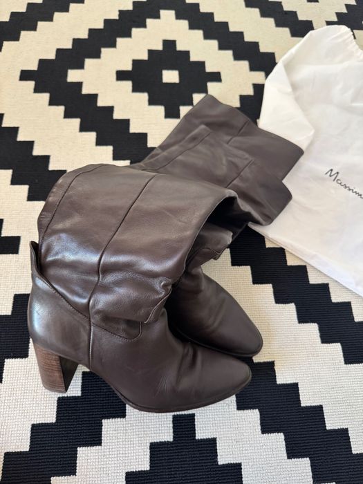 botas de couro Massimo Dutti
